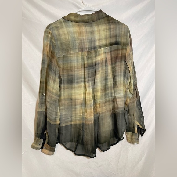 Soft Surroundings Multicolor Plaid Button-Down Shirt - Picture 4 of 5